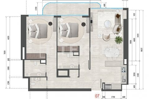 Byt v Jumeirah Village Triangle, Dubai, SAE 2 ložnice, 115 m² Č.: 554954 - fotografie 12