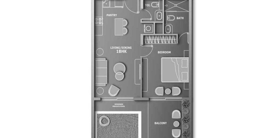 Appartement VINCITORE VOLARE à Dubai Science Park, Dubai, EAU: 1 chambre, 70.89 m2 № 350777