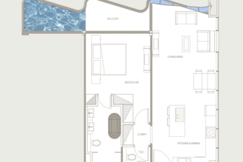 דירה למכירה ב Dubai, איחוד האמירויות  1 חדר שינה, 75 מ"ר, מספר 690074 - תמונה 6