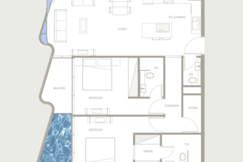 דירה למכירה ב Dubai, איחוד האמירויות  1 חדר שינה, 75 מ"ר, מספר 690074 - תמונה 7