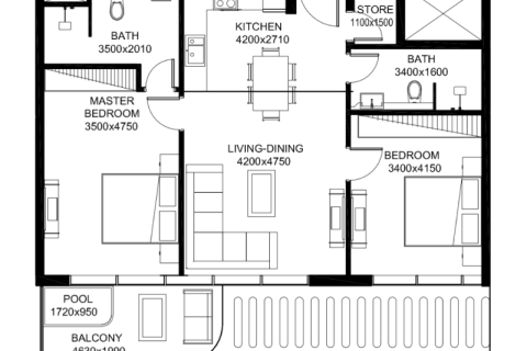 Dzīvoklis Dubaijā, AAE 2 istabas, 95 m2 Nr. 690079 - attēls 5