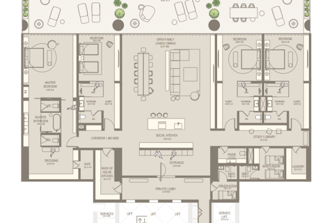 Villa till försäljning i Sheikh Zayed Road, Dubai, UAE 2 sovrum, 332 kvm Nr. 690078 - fotografi 9