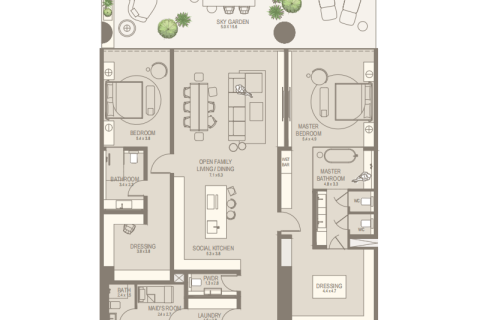 Villa till försäljning i Sheikh Zayed Road, Dubai, UAE 2 sovrum, 332 kvm Nr. 690078 - fotografi 5