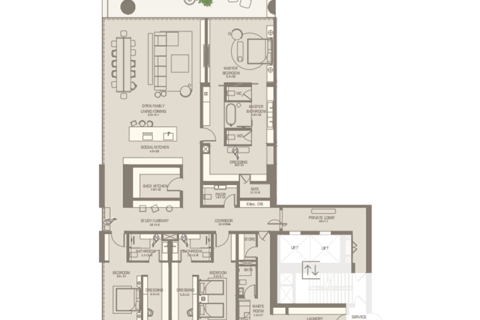Villa till försäljning i Sheikh Zayed Road, Dubai, UAE 2 sovrum, 332 kvm Nr. 690078 - fotografi 6