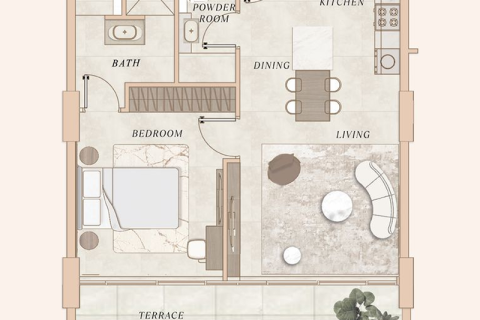 Apartament na sprzedaż w Al Furjan, Dubai, ZEA 1 sypialnia, 75 mkw., nr 690133 - zdjęcie 6