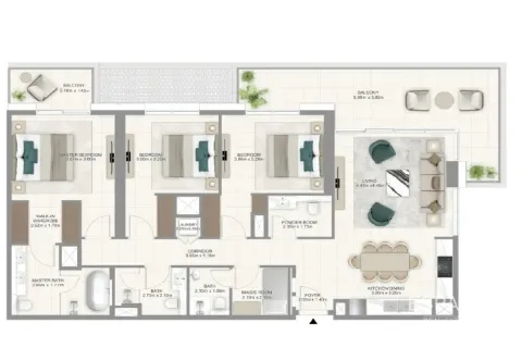 Lakás itt: Dubai Hills Estate, EAE, 3 hálószoba, 171 m², azonosító: 737998 - fénykép 10