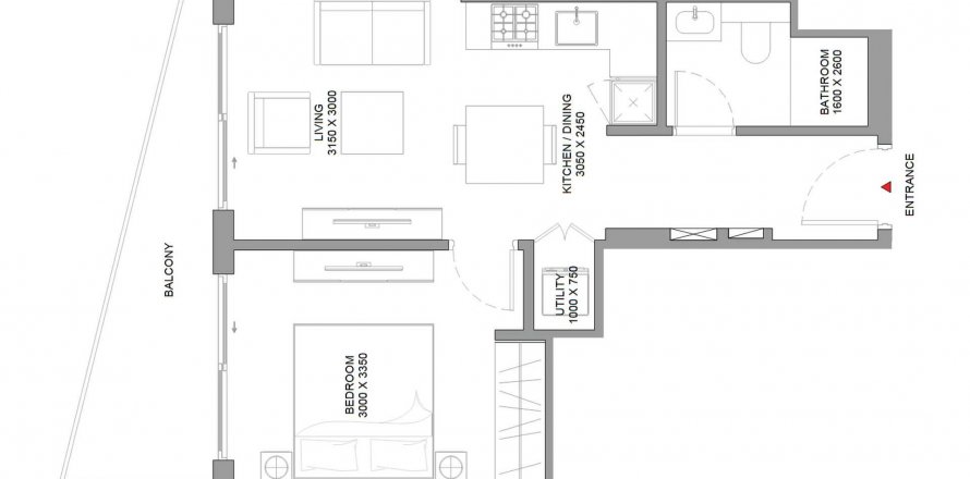 Apartment in The Eden in Dubai, UAE 1 bedroom, 54.44 sq.m. № 613694