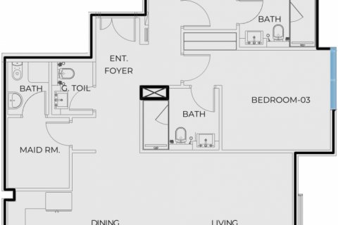 Apartament në Coastal Haven në Deira, Dubai, Emiratet e Bashkuara Arabe 3 dhoma gjumi, 190.02  m2. № 575943 - Foto 2