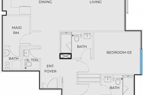 Apartment sa Coastal Haven sa Deira, Dubai, UAE 3 silid-tulugan, 189.95 sq.m. № 575942 - larawan 7