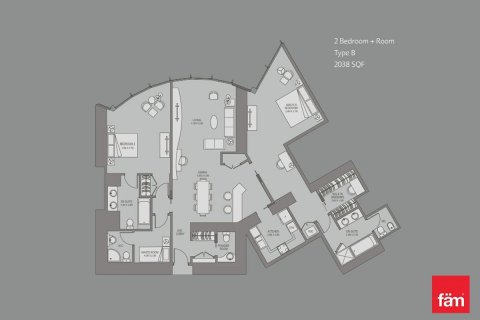 Apartmen di Downtown Dubai (Downtown Burj Dubai), UAE 2 bilik tidur, 189.3 meter persegi № 614214 - foto 30