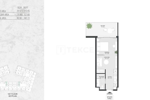 Lägenhet till försäljning i Al Warsan, Dubai, UAE 2 sovrum, 101 kvm Nr. 730806 - fotografi 28