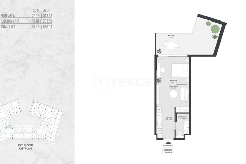 Lägenhet till försäljning i Al Warsan, Dubai, UAE 2 sovrum, 101 kvm Nr. 730806 - fotografi 30