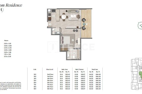 Apartman u gradu Falcon City of Wonders, Dubai, UAE 1 spavaća soba, 65 m2 Br. 730800 - Slika 24