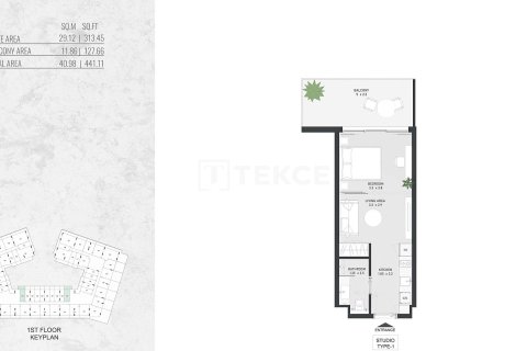 Wohnung zum Verkauf in Al Warsan, Dubai, VAE 1 Schlafzimmer, 64 m2 Nr. 730805 - Foto 28