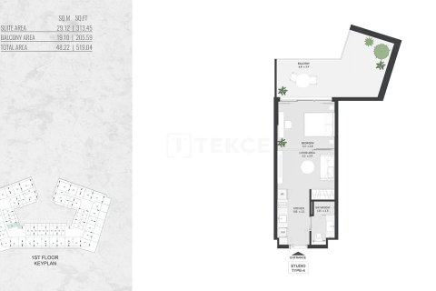 Wohnung zum Verkauf in Al Warsan, Dubai, VAE 1 Schlafzimmer, 64 m2 Nr. 730805 - Foto 30