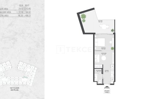 Wohnung zum Verkauf in Al Warsan, Dubai, VAE 1 Schlafzimmer, 64 m2 Nr. 730805 - Foto 29