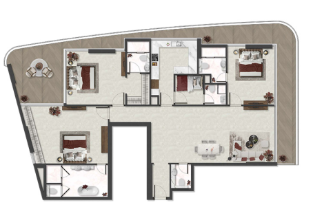 Пәтер Al Marjan Island, Рас-эль-Хайма, БАӘ-да 1 жатын бөлме, 91 м² № 704461 - фото 19