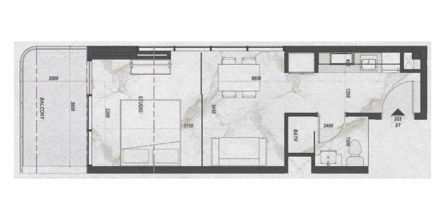 Квартира в Zyra Hills в International City, Дубай, ОАЭ 1 комната, 40.98м2 № 657156