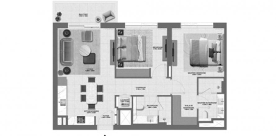 Apartmen di Golf Meadow di Dubai South (Dubai World Central), Dubai, UAE 2 bilik tidur, 99.22 meter persegi № 579411