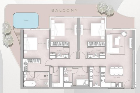 Byt v Motor City, Dubai, SAE 3 ložnice, 194.45 m² Č.: 611526 - fotografie 5