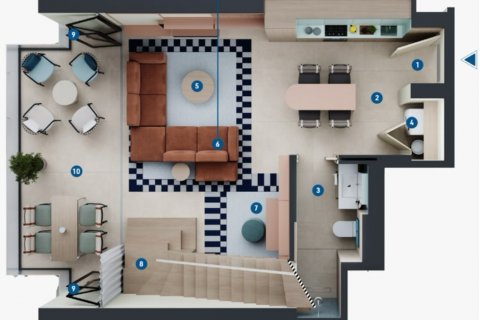 Wohnung zum Verkauf in Dubai Marina, Dubai, VAE 1 Schlafzimmer, 101.73  m2 Nr. 578254 - Foto 2