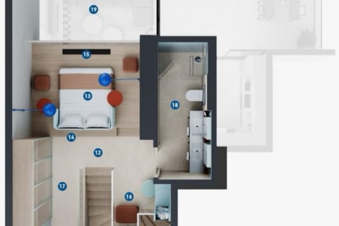 Byt v Rove Home Dubai Marina v Dubai Marina, SAE 1 ložnice, 126.53  m² Č.: 578255 - fotografie 3