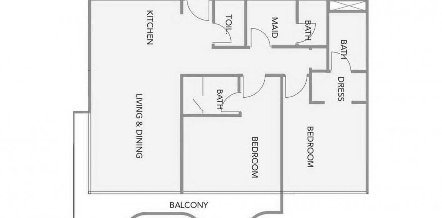 Apartment in Sunset Bay 2 in Dubai, UAE 2 bedrooms, 135.36 sq.m. № 574700