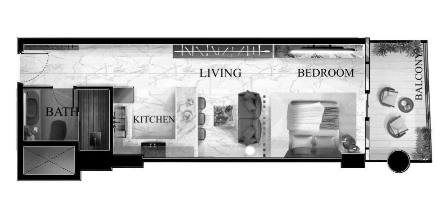 Appartamento a Al Reem Island, Abu Dhabi, EAU 1 camera da letto, 59.6 mq. № 760696