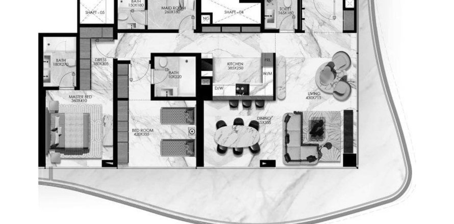 Apartman u Elie Saab Waterfront u gradu Al Reem Island, Abu Dhabi, UAE 2 spavaće sobe, 195.6 m2 Br. 760465