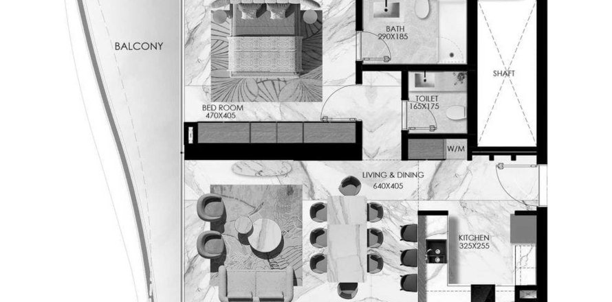Apartman u Elie Saab Waterfront u gradu Al Reem Island, Abu Dhabi, UAE 1 spavaća soba, 91.7 m2 Br. 760463