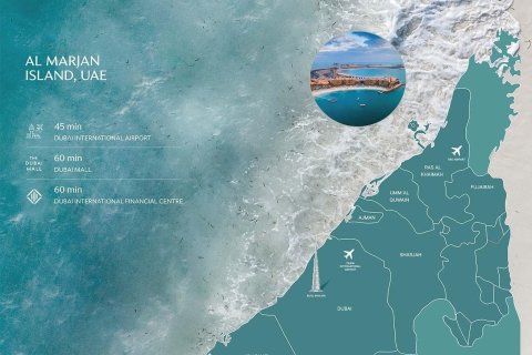 Lägenhet till försäljning i Al Marjan Island, Ras Al Khaimah, UAE 2 sovrum, 130 kvm Nr. 656692 - fotografi 12