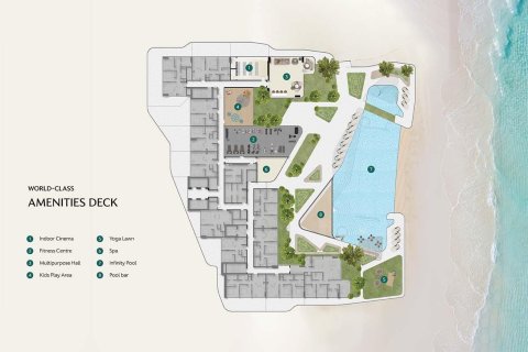 Lägenhet till försäljning i Al Marjan Island, Ras Al Khaimah, UAE 2 sovrum, 130 kvm Nr. 656692 - fotografi 10