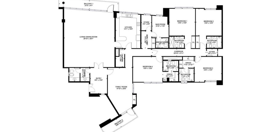 Lägenhet i Al Sufouh, Dubai, UAE 4 sovrum, 301 kvm Nr. 715577