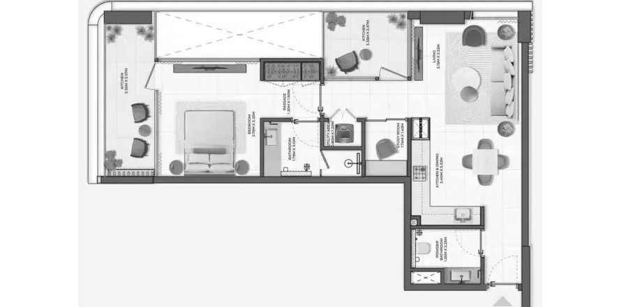 Пәтер Derby Heights by AMIS, Meydan, Дубай, БАӘ-да 1 жатын бөлме, 72.74 м² № 716006