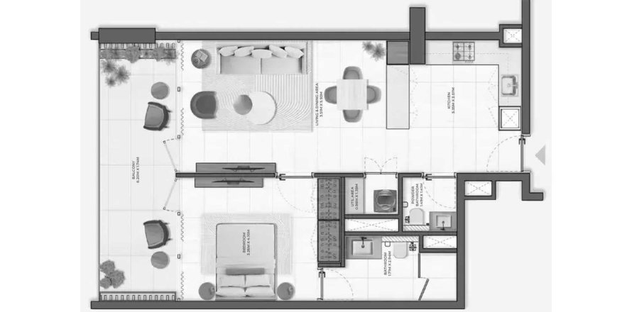 Пәтер Derby Heights by AMIS, Meydan, Дубай, БАӘ-да 1 жатын бөлме, 73.76 м² № 716008