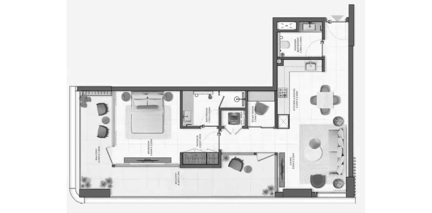 Пәтер Derby Heights by AMIS, Meydan, Дубай, БАӘ-да 1 жатын бөлме, 80.18 м² № 716009
