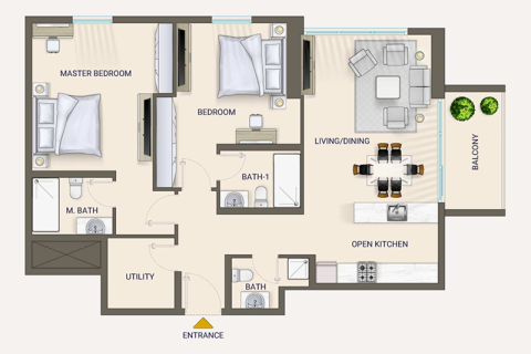 Apartment in Nexara Tower by 7th Key in Jumeirah Village Circle, Dubai, UAE 1 bedroom, 61 sq.m. № 728580 - photo 17