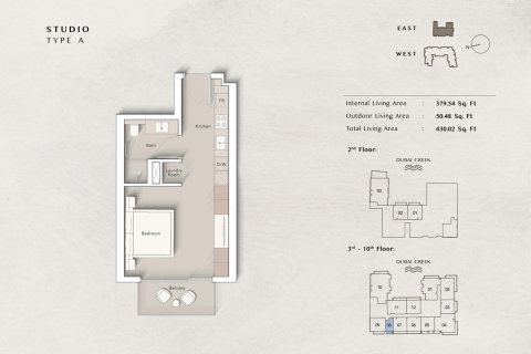 Al Jaddaf, Dubai, UAE의 판매용 아파트 40제곱미터 번호 728581 - 사진 16