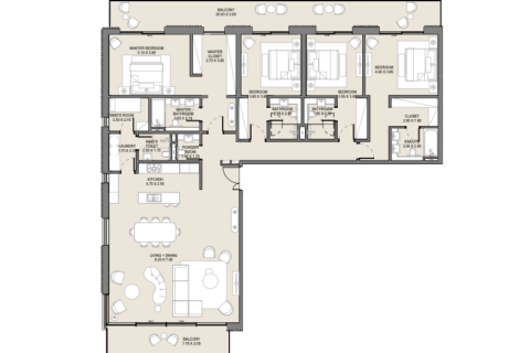 Jumeirah, Dubai, संयुक्त अरब अमीरात में अपार्टमेंट, 1 बेडरूम, 74 वर्ग मीटर, संख्या 689773 - फ़ोटो 11