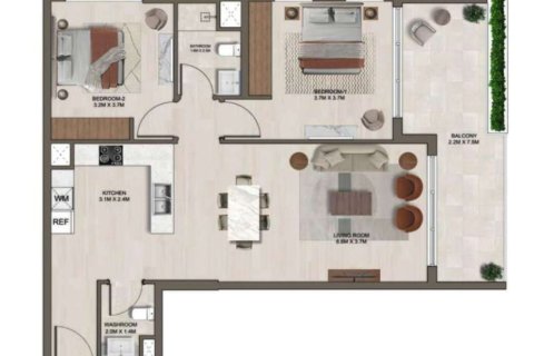 Dubai Studio City, UAE의 판매용 아파트 침실 2개, 96제곱미터 번호 696504 - 사진 11