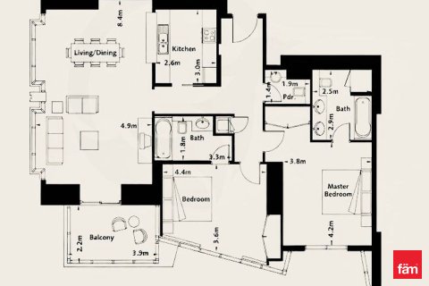 Apartemen di Downtown Dubai (Downtown Burj Dubai), UEA 2 kamar tidur, 138.5 m2 nomor 622727 - foto 20