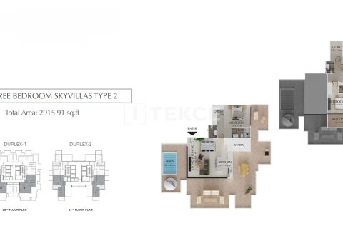 Apartament de vânzare în Jumeirah Village Triangle, Dubai, EAU 2 dormitoare, 96 mp.  №722015 - poză 21