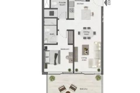 Dzīvoklis Nadd Al Sheba, Dubaijā, AAE 1 istaba, 74 m2 Nr. 704434 - attēls 17