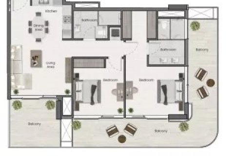 Dzīvoklis Nadd Al Sheba, Dubaijā, AAE 1 istaba, 74 m2 Nr. 704434 - attēls 18