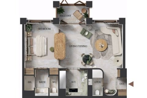 Lakás itt: Business Bay, Dubai, EAE, 1 hálószoba, 82 m², azonosító: 704433 - fénykép 15