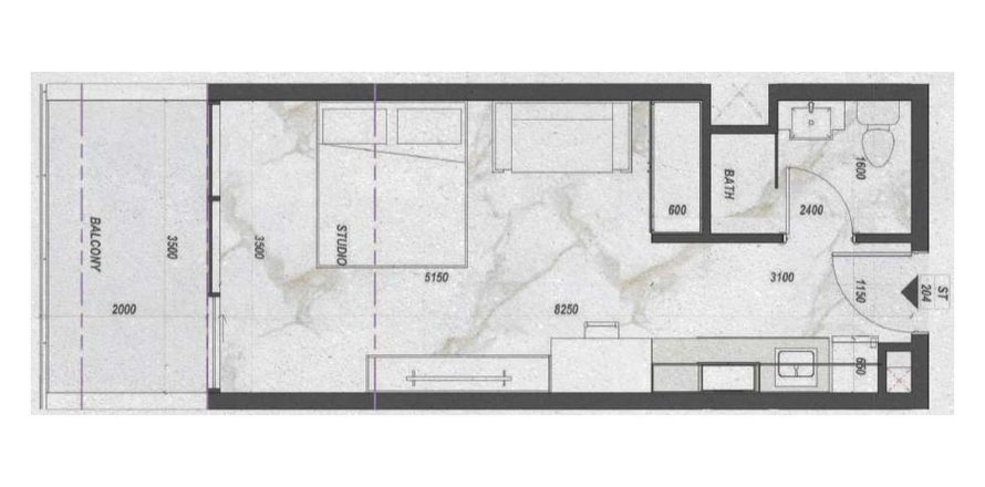 Apartament w International City, Dubai, ZEA 1 pokój, 38 mkw. nr 657154