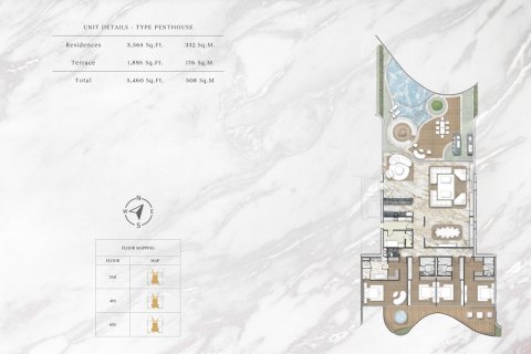 Penthouse lakás itt: Palm Jumeirah, Dubai, EAE, 4 hálószoba, 507 m², azonosító: 704574 - fénykép 6