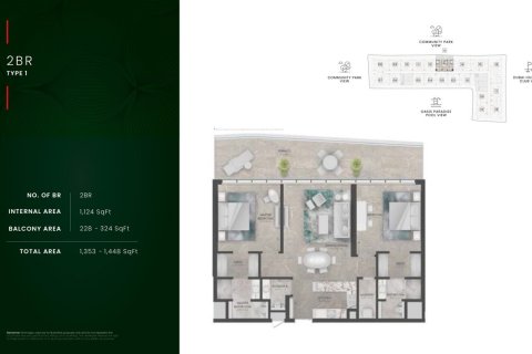 Dubai Hills Estate, Dubai, संयुक्त अरब अमीरात में अपार्टमेंट, 1 बेडरूम, 96 वर्ग मीटर, संख्या 704572 - फ़ोटो 6