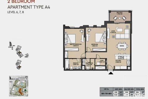 Lakás itt: Umm Suqeim, Dubai, EAE, 2 hálószoba, 103.59 m², azonosító: 753501 - fénykép 11