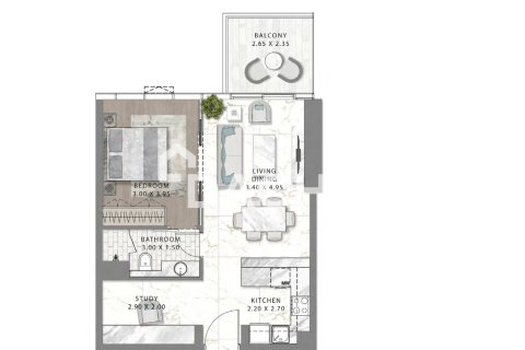 Apartament de vânzare în DAMAC Hills (Akoya by DAMAC), Dubai, EAU 1 dormitor, 59 mp.  №706538 - poză 11
